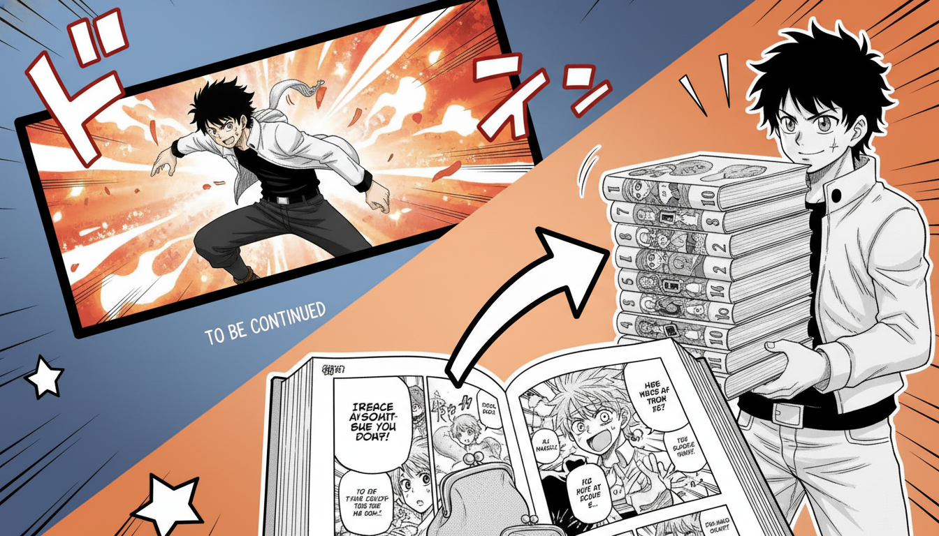 アニメの続き、漫画は何巻からがお得？