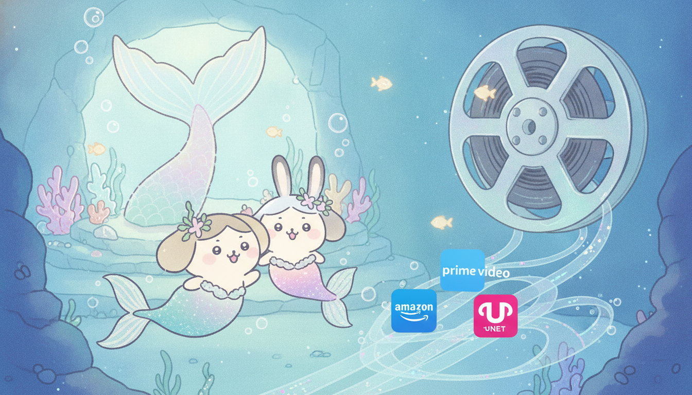 【映画ちいかわ】人魚の島のひみつの配信動画はどこで見れる?映画公開後の最速見逃し配信サブスク比較とアマプラ・U-NEXTの無料ハック術!