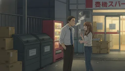 ついにTBSでアニメ放送開始！『スーパーの裏でヤニ吸うふたり』に今世界中の大人が猛烈にエモさを感じている理由